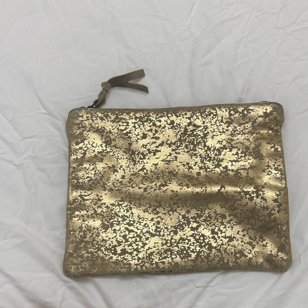 Gold and Brown Clutch Bag